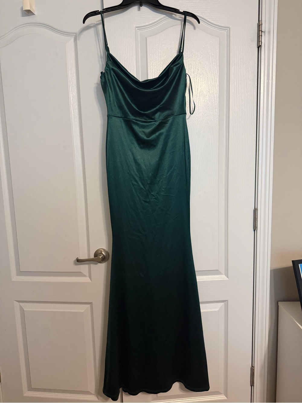 Windsor Deep Emerald Satin Maxi Slip Dress